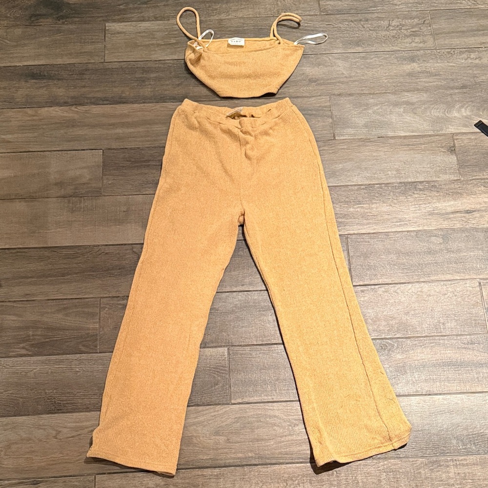 Sabo Skirt Elegant Tan Jumpsuit Set